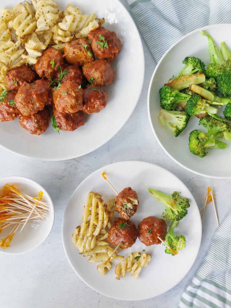 BBQ Meatballs with a homemade, added sugar free sauce!