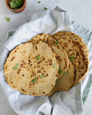 Delicious, bready, special-diet-friendly naan flatbread.