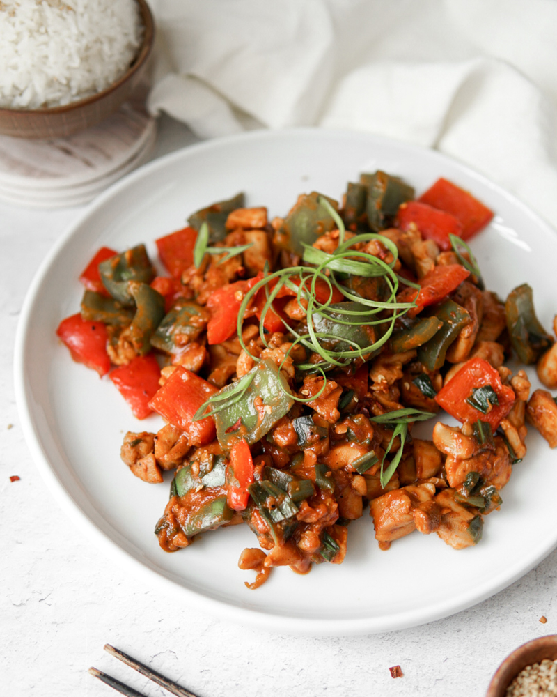 Quick & Simple Sambal Pepper Chicken - a stir fry.